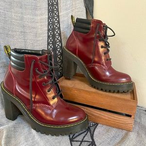 Burgundy Doc Martens - Persephone